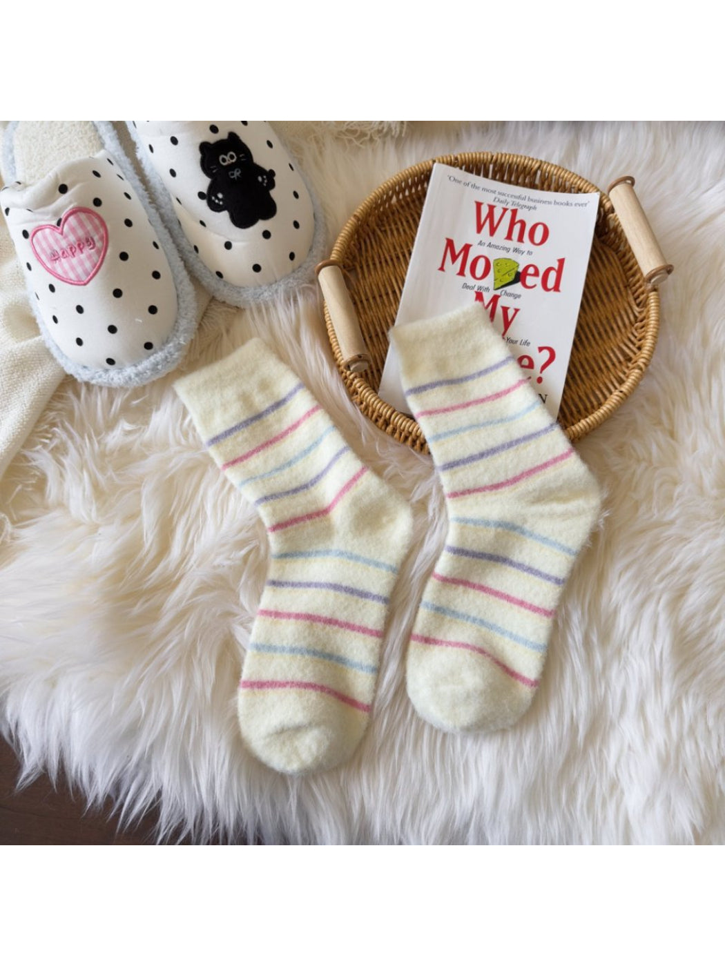 Rufia - Cute Pattern Knit Crew Socks