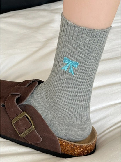 Rufia - Cute Winter Socks with Cartoon Bow Patterns