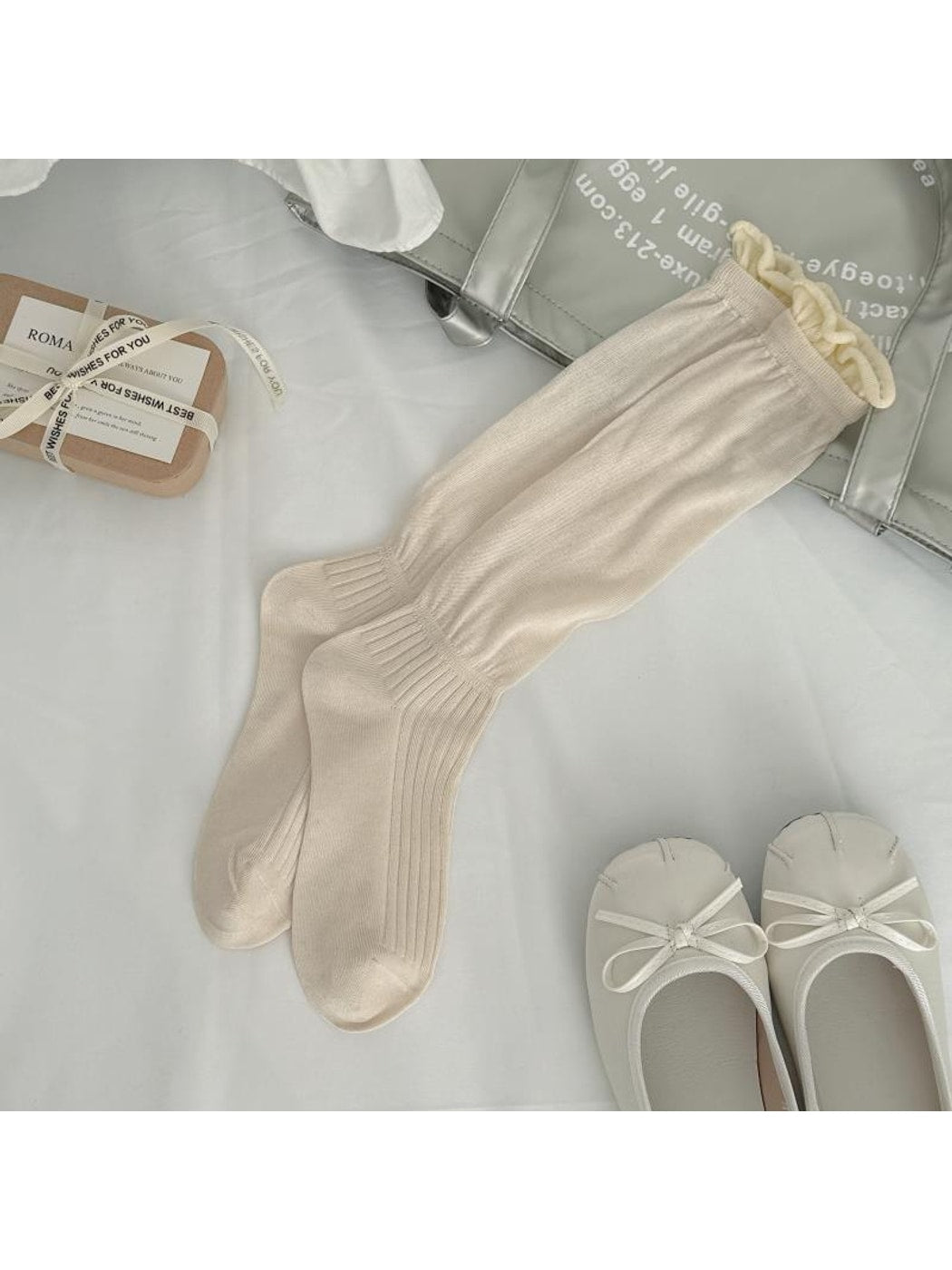 Rufia - Sweet Style Color Block Mid Calf Socks