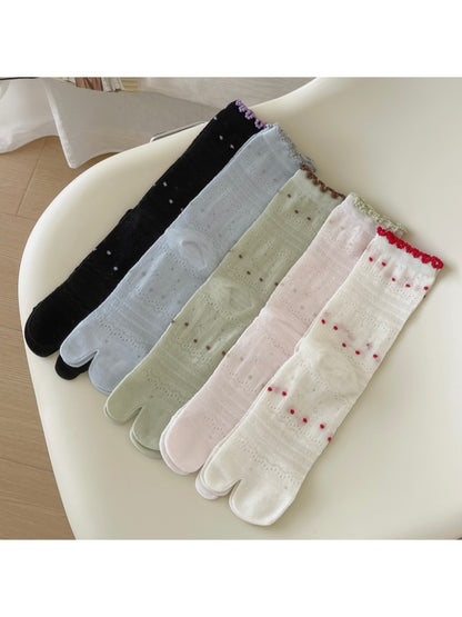 Rufia - Ruffle Trim Bow Socks