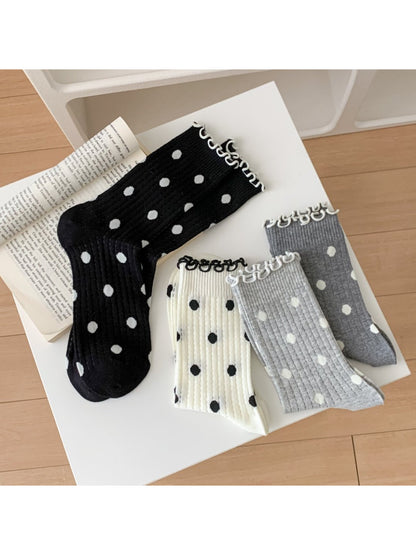 Rufia - Cute Polka Dot Crew Socks product image 3