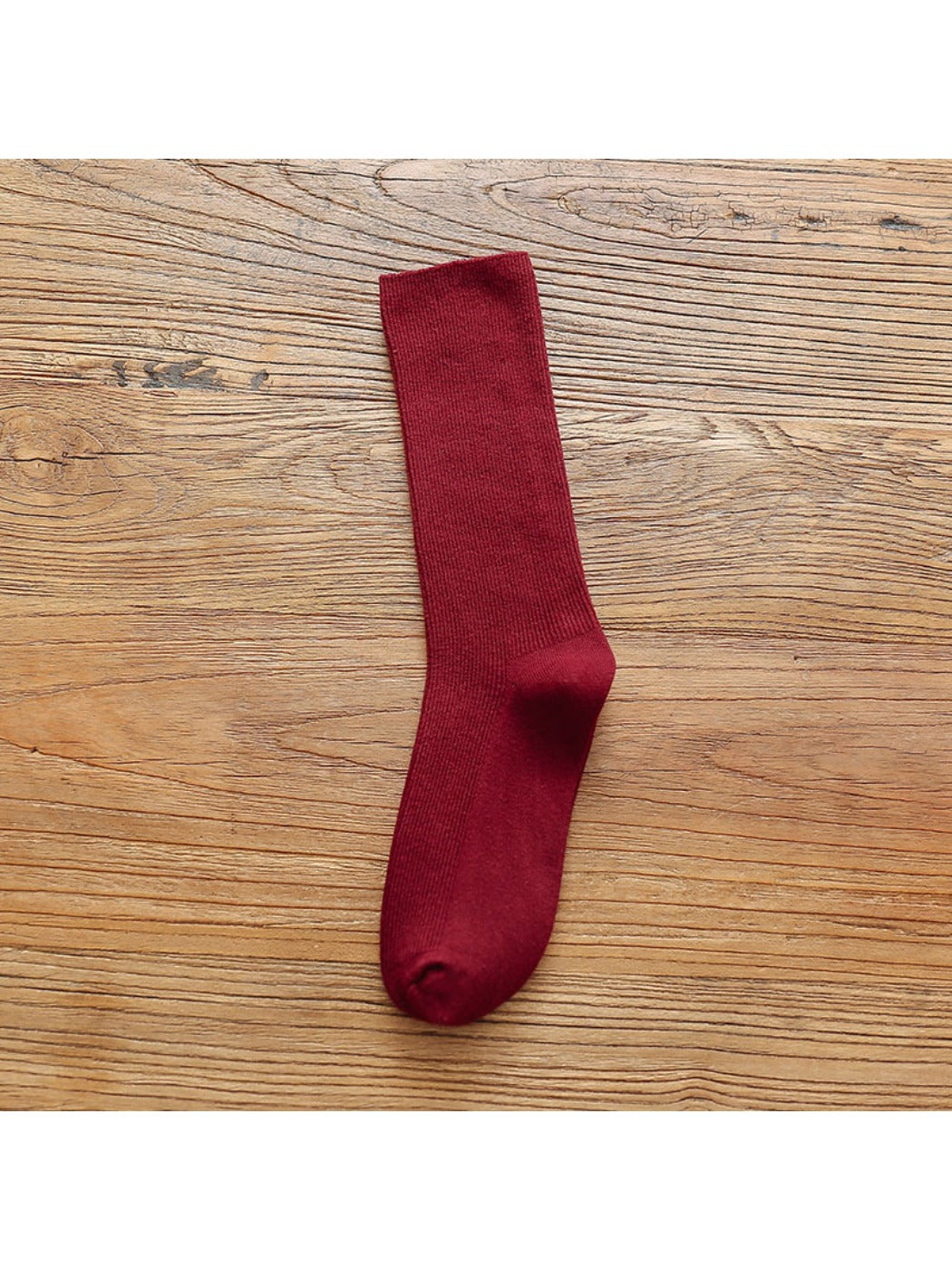 Rufia - Solid Color Mid-Calf Socks for Women