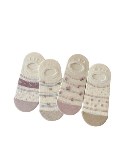 Rufia - Sweet Stripes Pattern Low Ankle Socks