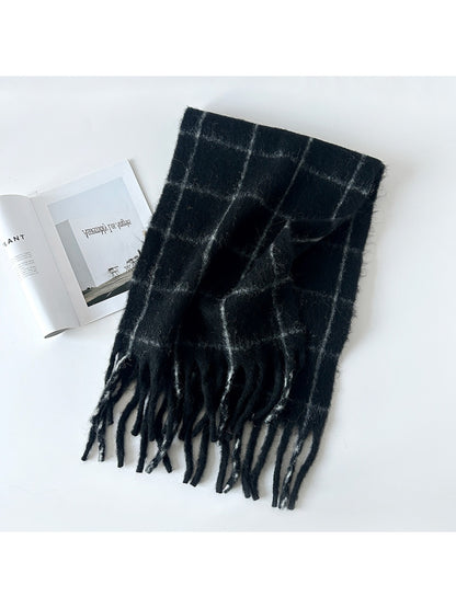 Scarvii - Soft Brushed Plaid Winter Scarf