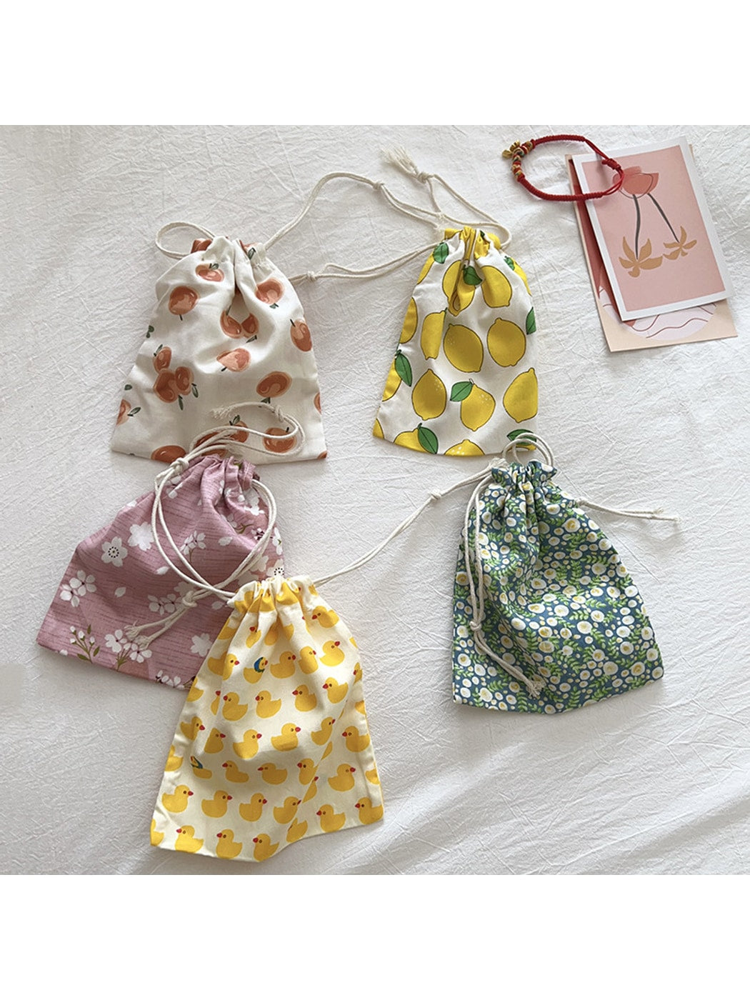 Cosbai - Printed Drawstring Pouch Bag for Travel