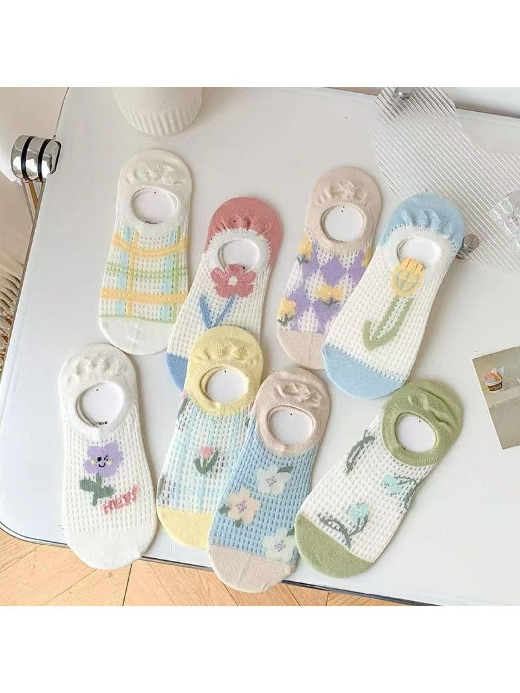 Rufia - Floral Mesh Ankle Socks product image 1