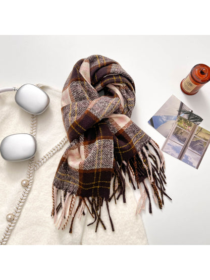 Scarvii - Classic Checkered Cozy Winter Scarf