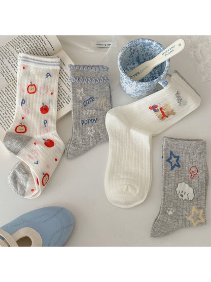 Rufia - Sweet Cartoon Graphic Crew Socks product image 1