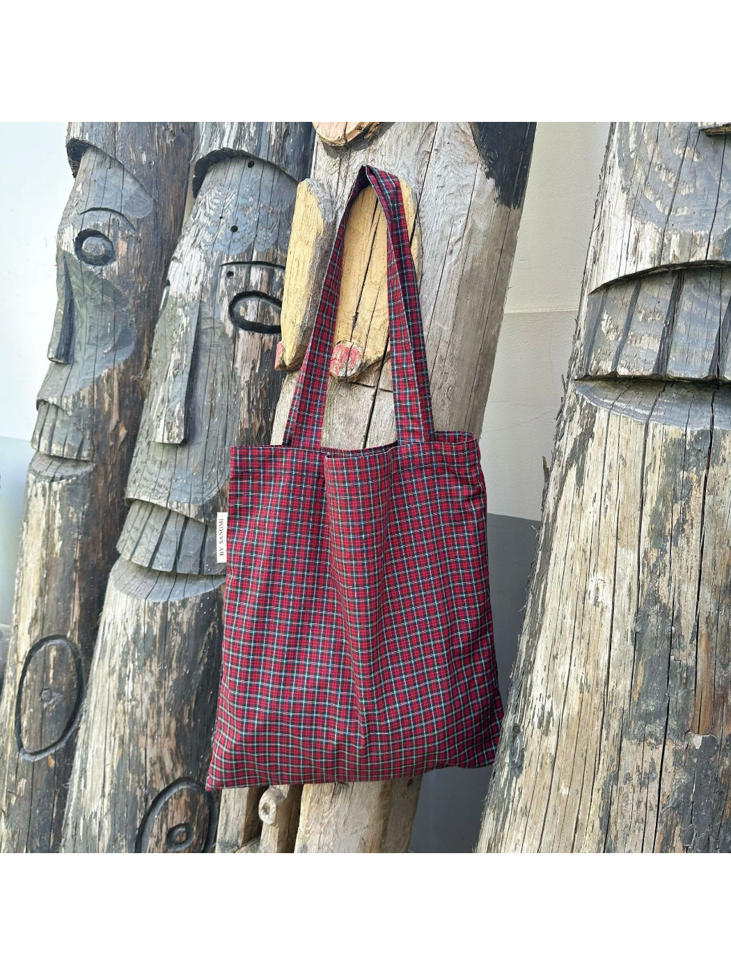 Cosbai - Classic Plaid Everyday Tote Bag