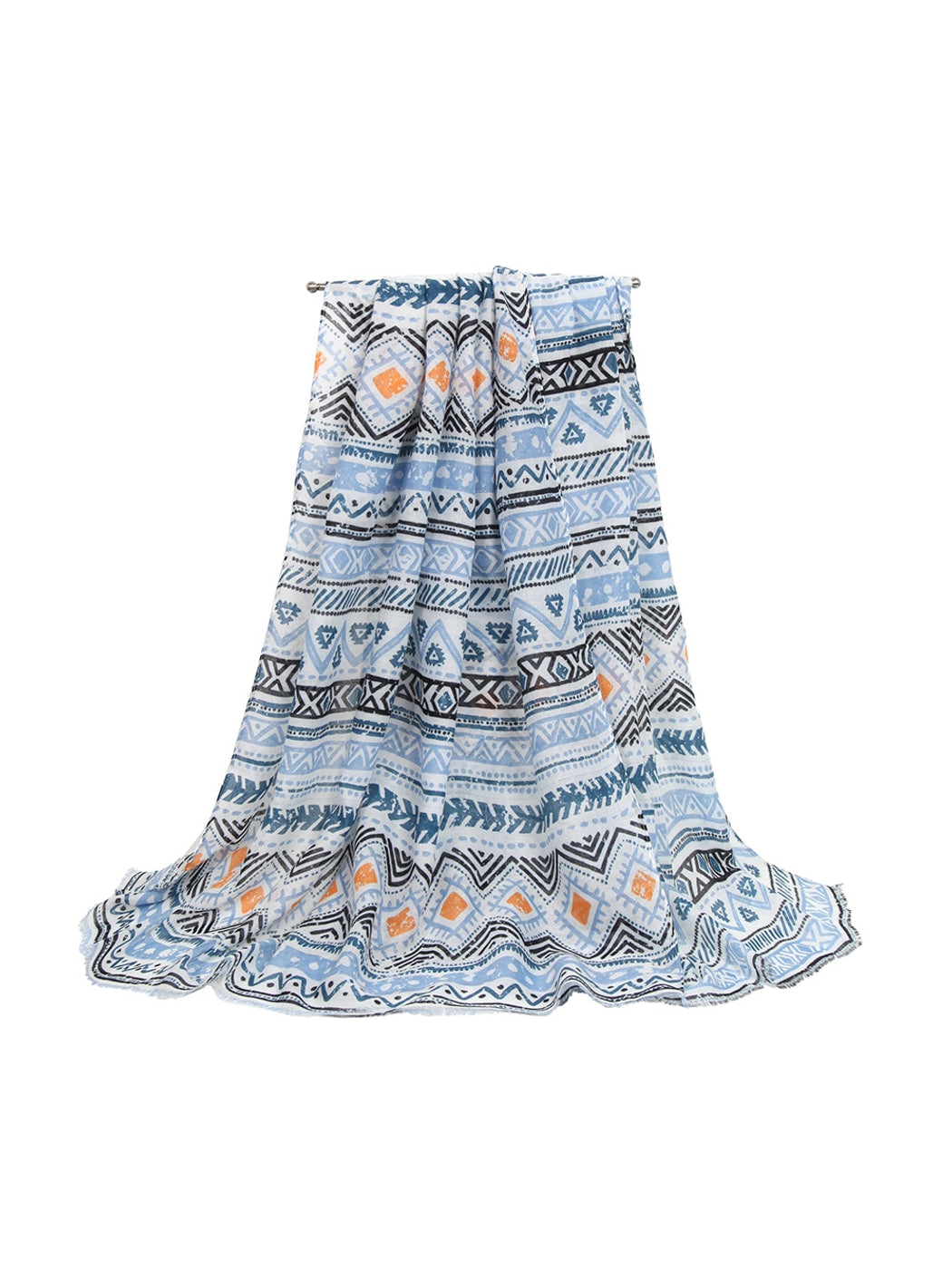 Scarvii - Aztec Geometric Print Long Scarf