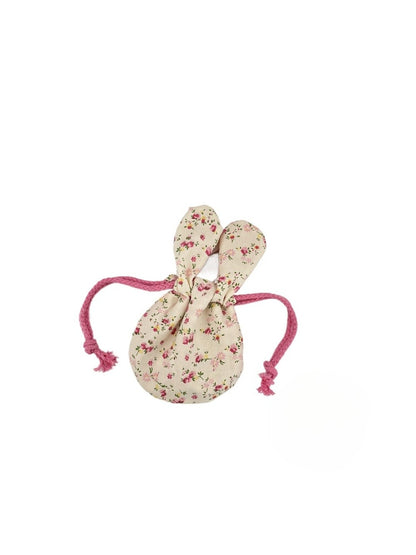 Cosbai - Floral Bunny Ears Drawstring Pouch