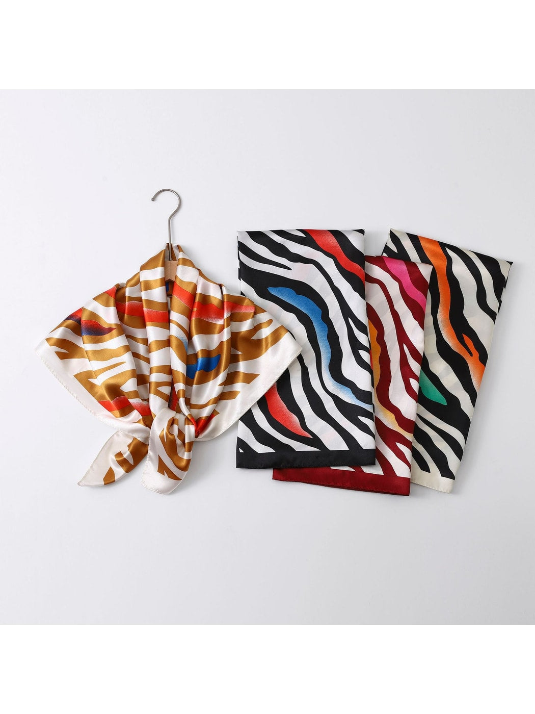 Scarvii - Zebra Print Geometric Square Scarf