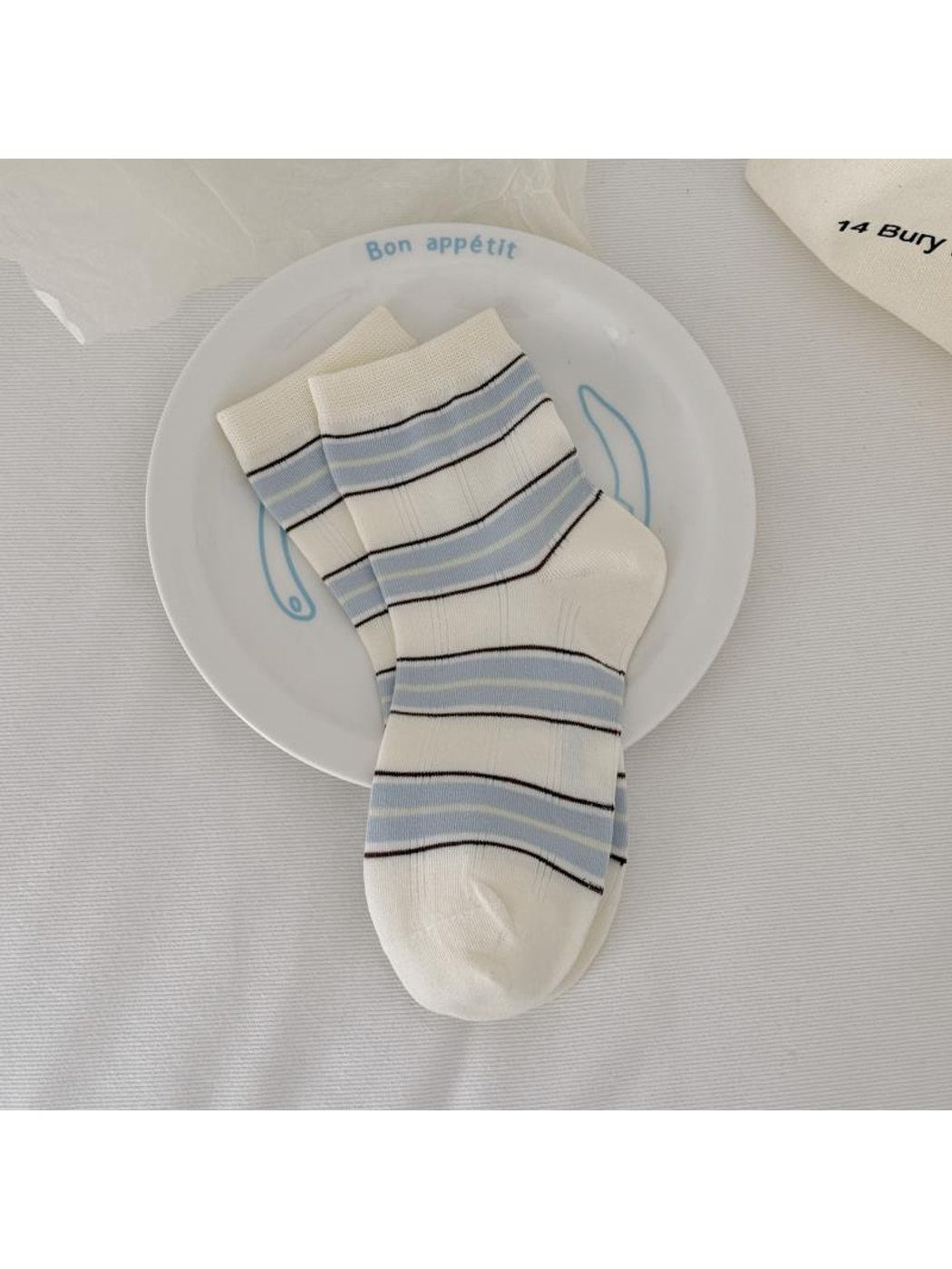 Rufia - Playful Embroidered Ruffle Crew Socks