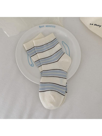 Rufia - Playful Embroidered Ruffle Crew Socks