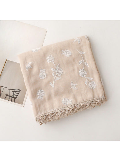 Scarvii – Soft Rose Pattern Light Layer Scarf