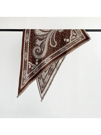 Scarvii - Paisley Fringe Triangle Scarf