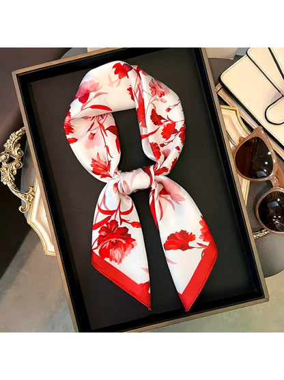 Scarvii - Watercolor Print Square Scarf for Everyday Styling