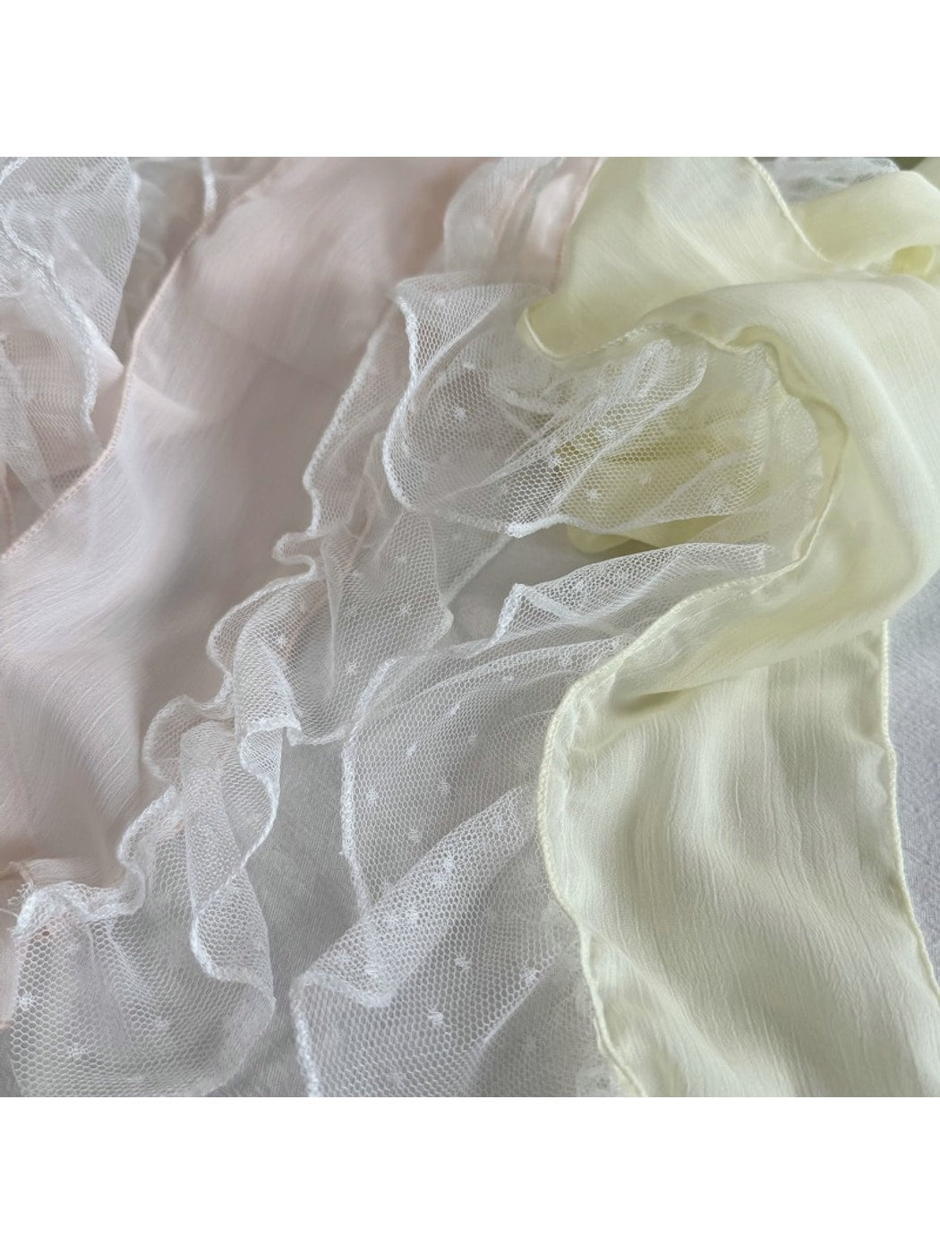 Scarvii - Lace Edge Long Spring Neck Scarf