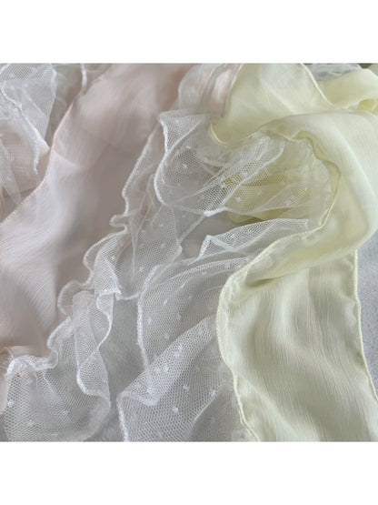 Scarvii - Lace Edge Long Spring Neck Scarf