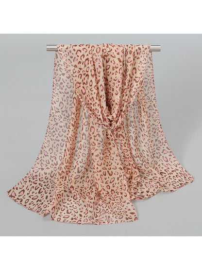 Scarvii - Spring Summer Leopard Print Lightweight Scarf
