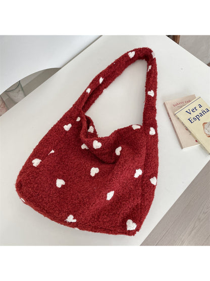Cosbai - Floral Textured Shoulder Tote Bag