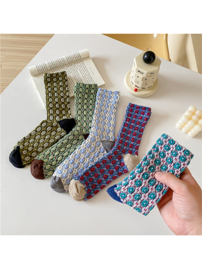 Rufia - Cluster Bloom Pattern Crew Socks