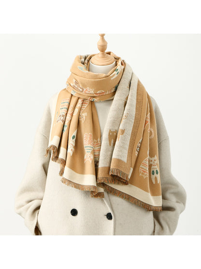 Scarvii - Cat Print Winter Scarf