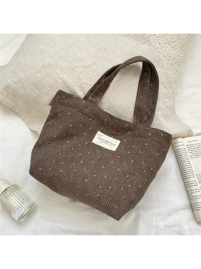 Cosbai - Floral Print Hand Tote Bag
