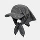 Back view of Haila star pattern retro bandana cap highlighting strap