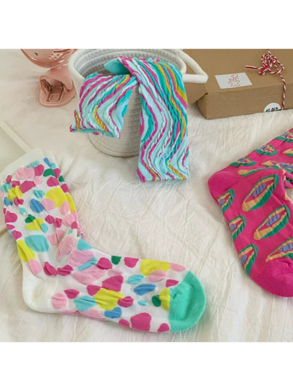 Rufia - Abstract Pattern Crew Socks