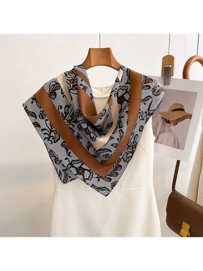 Scarvii - Geometric Concentric Print Square Scarf
