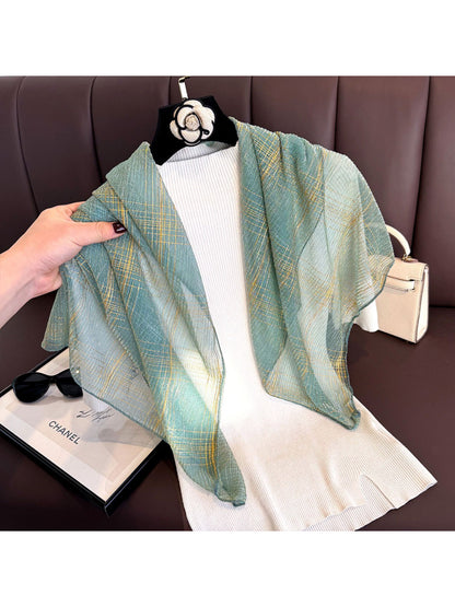 Scarvii - Lightweight Metallic Line Scarf