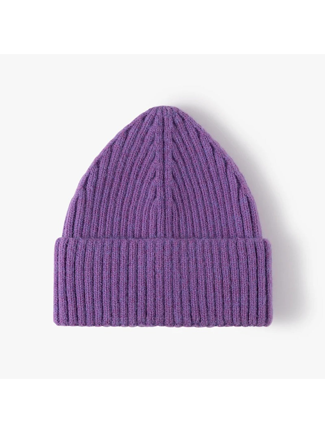Haila - Solid Rib Knit Cuffed Beanie