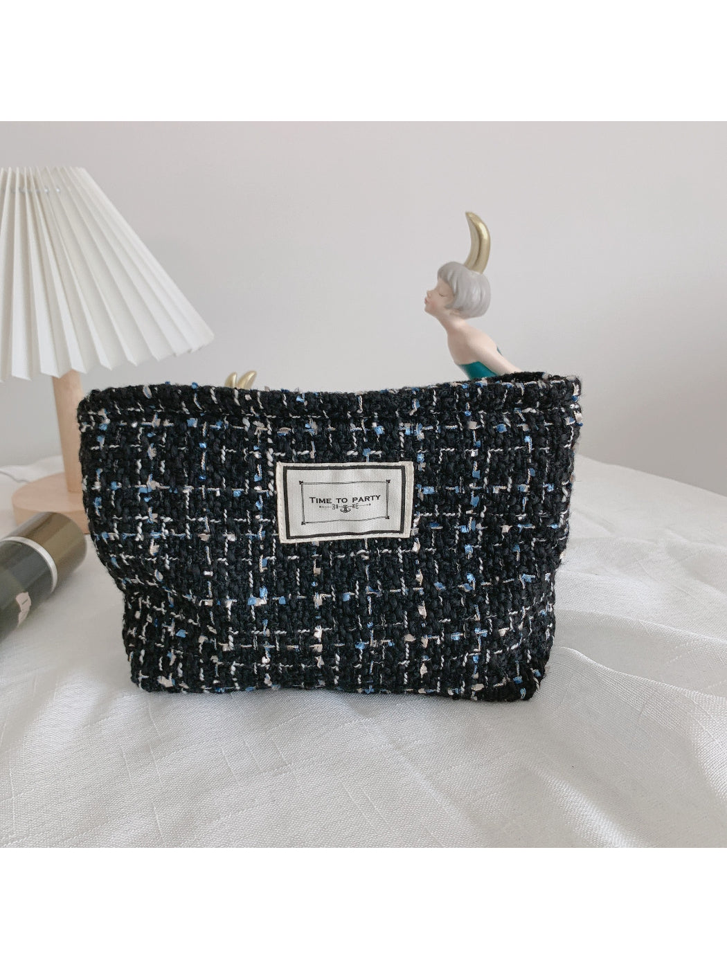 Cosbai - Soft Tweed Everyday Cosmetic Pouch