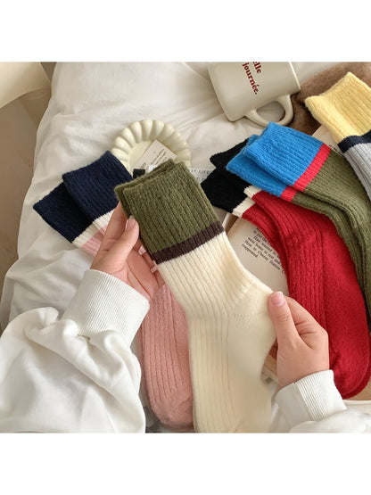 Rufia - Classic Colorblock Stripe Crew Socks
