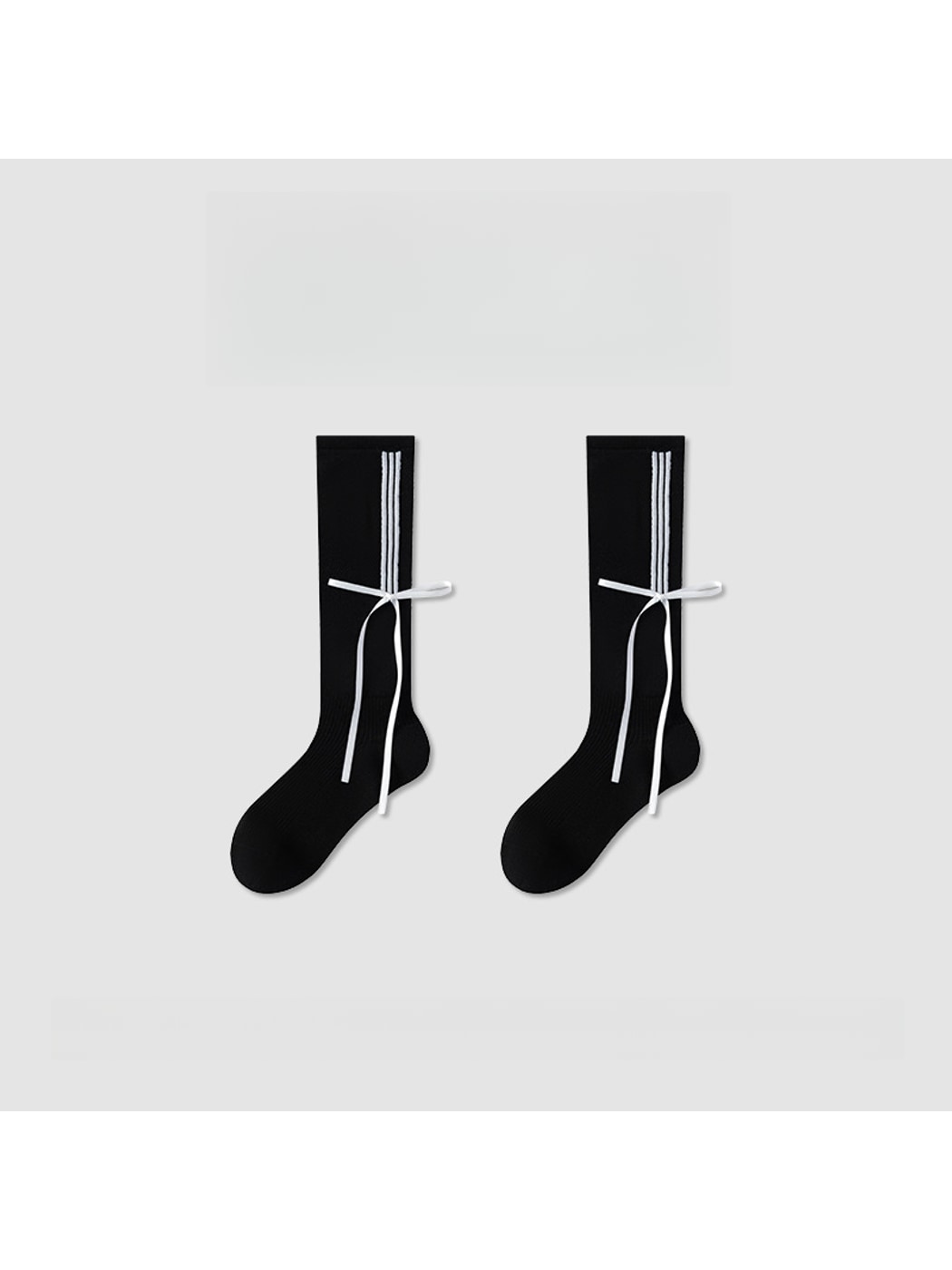 Rufia - Striped and Bow Patterns Crew Socks