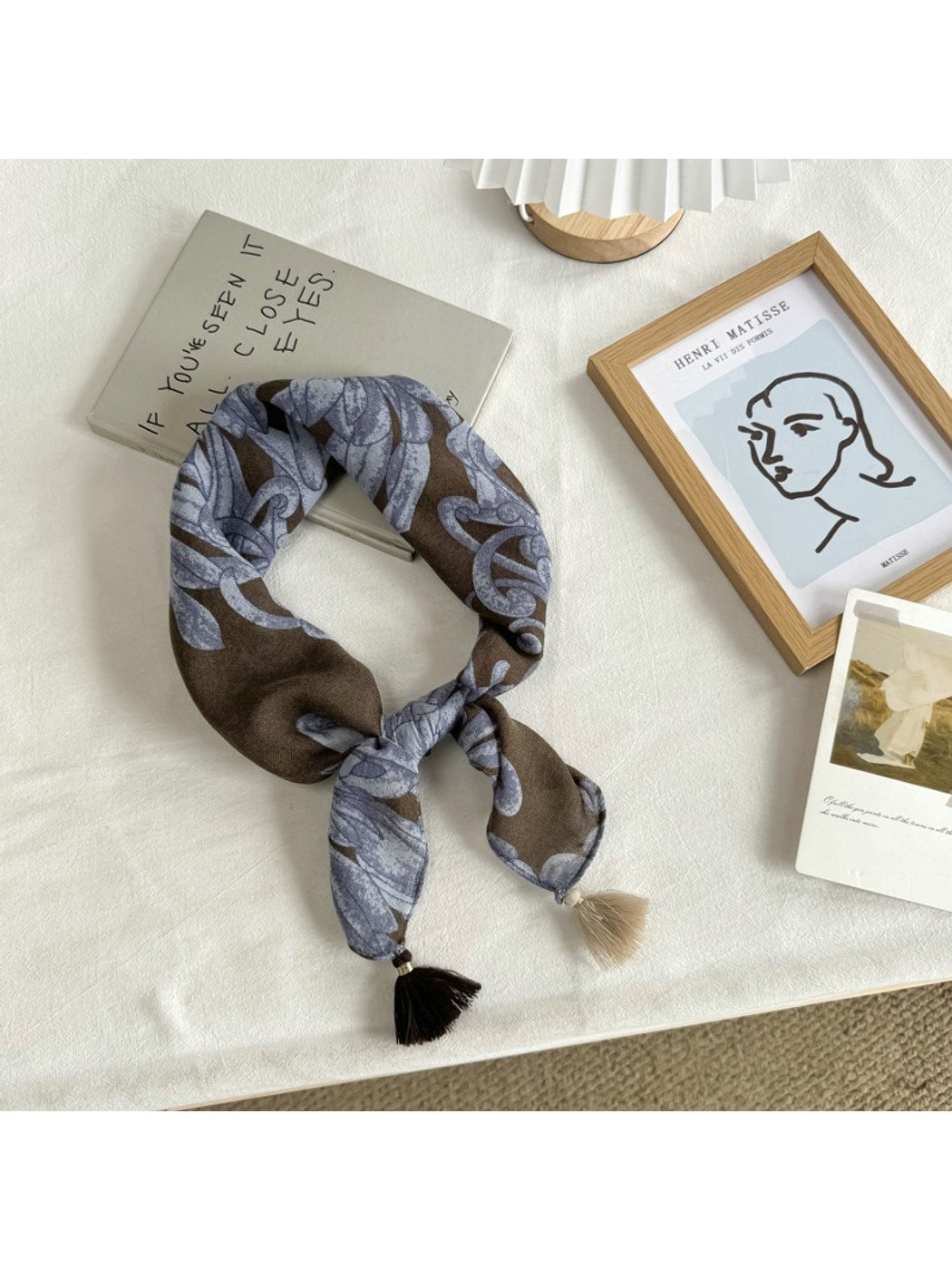 Scarvii - Printed Simple Style Square Neck Scarf
