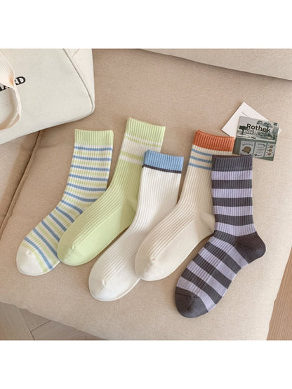 Rufia - Retro Stripe Rib Crew Socks product image 1