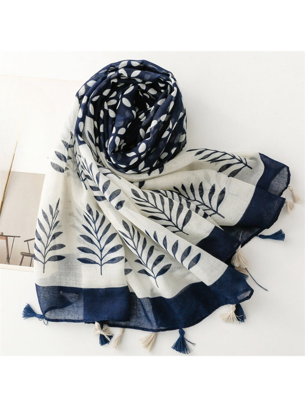 Scarvii - Botanical Border Print Scarf