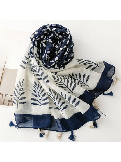 Scarvii - Botanical Border Print Scarf