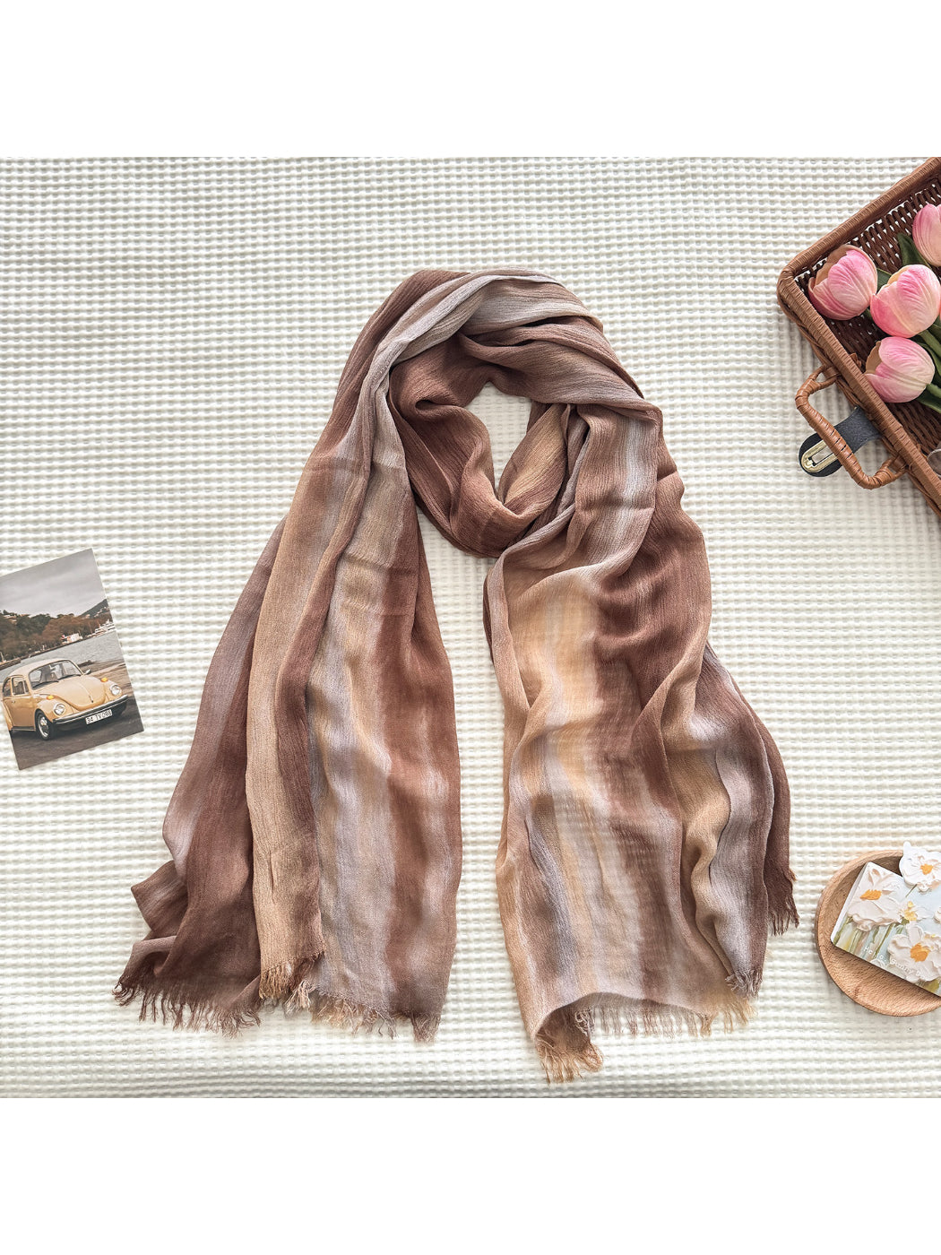 Scarvii - Ombre Fringe Long Scarf