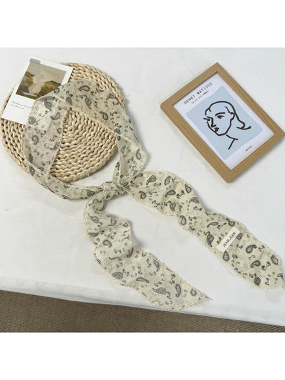 Scarvii - Lace Edge Floral and Paisley Long Scarf