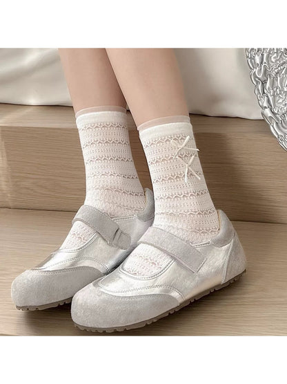 Rufia - Bow Detail Ruffled Style Crew Socks