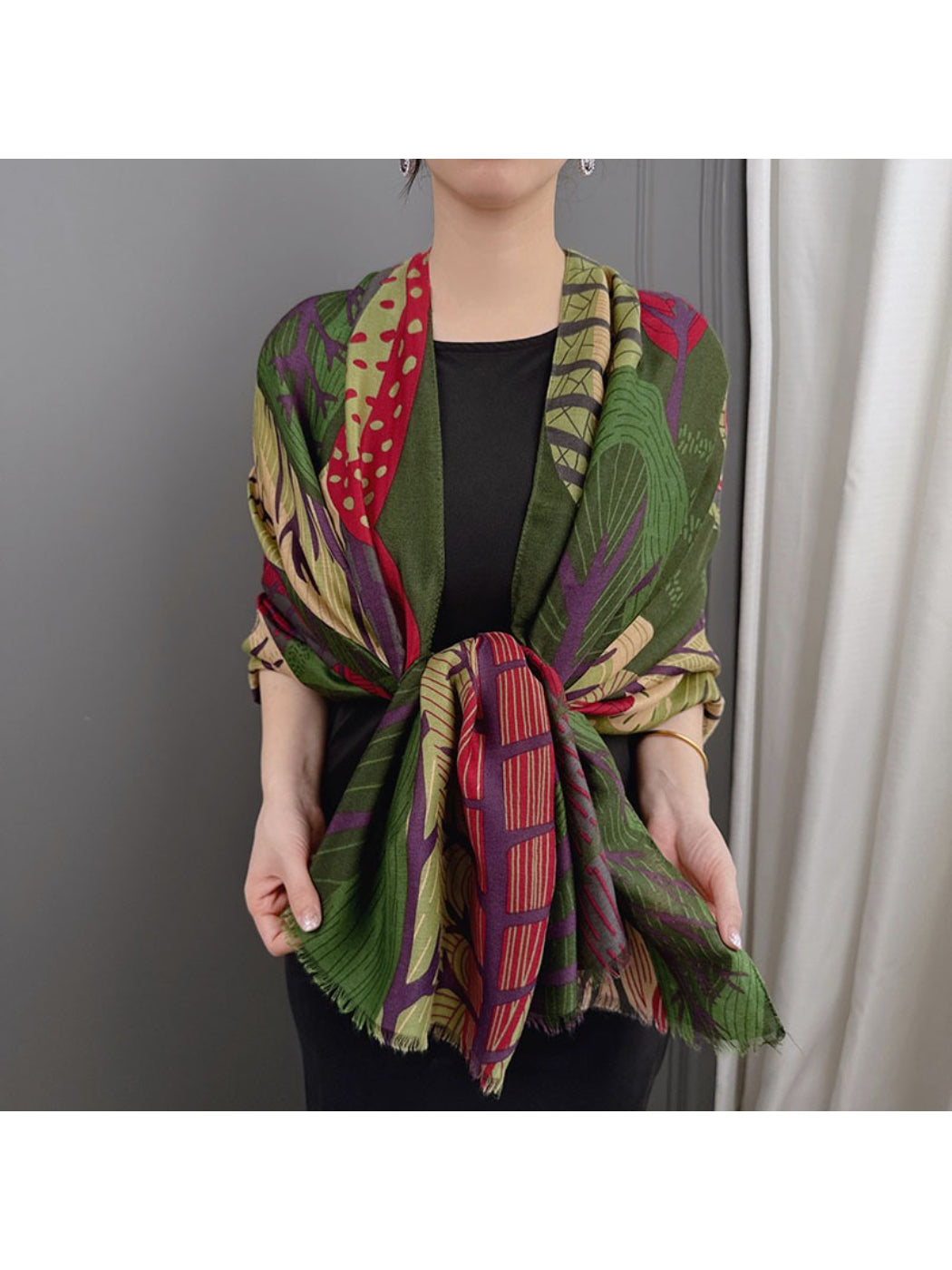 Scarvii - Abstract Botanical Patchwork Scarf