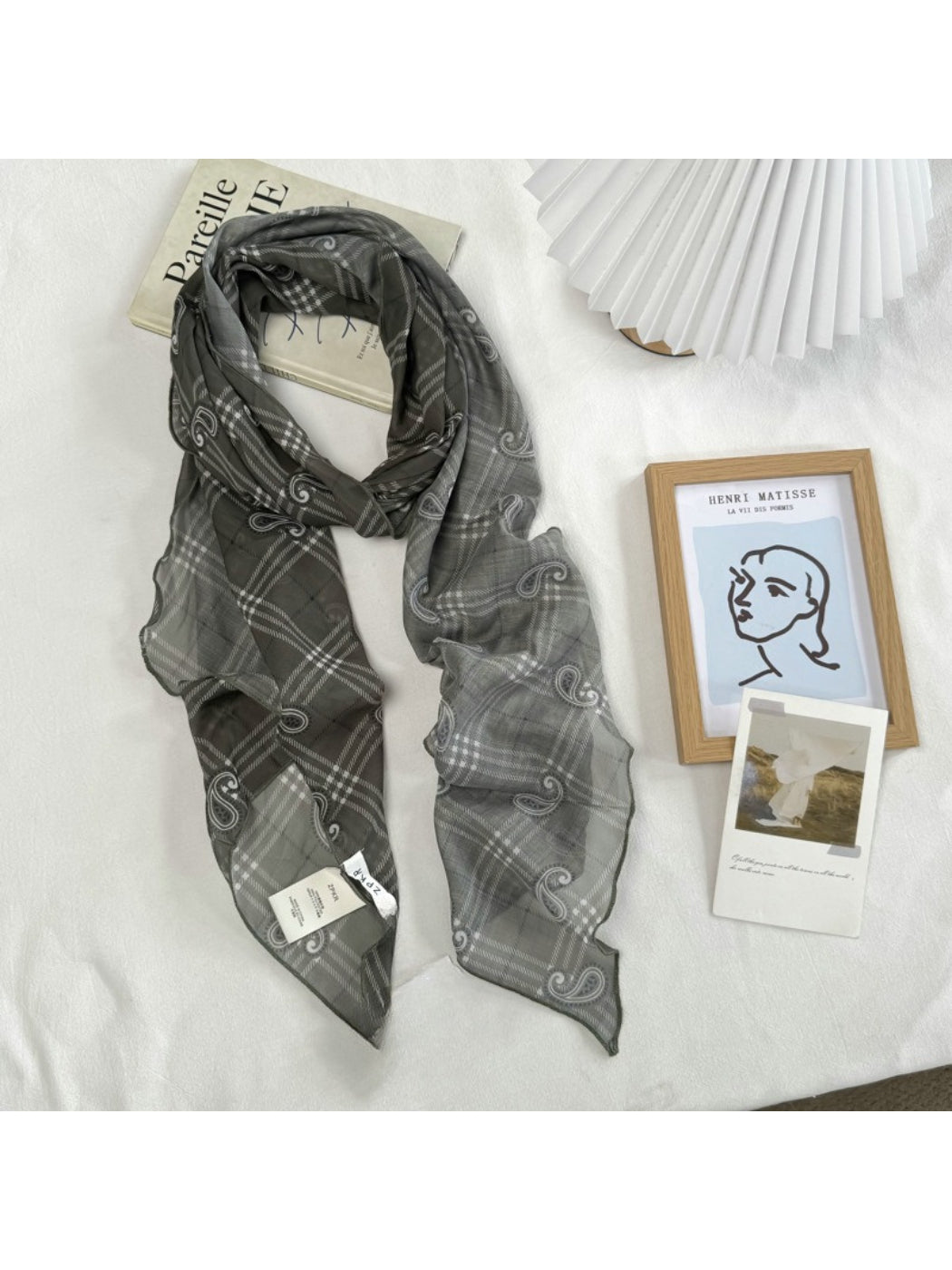 Scarvii - Mixed Print Lightweight Long Scarf
