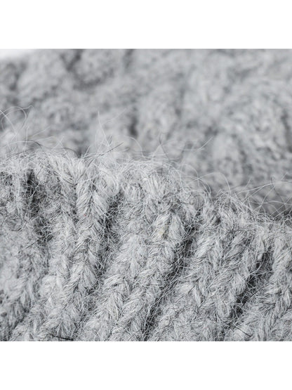 Haila - Braided Texture Cuffed Knit Beanie