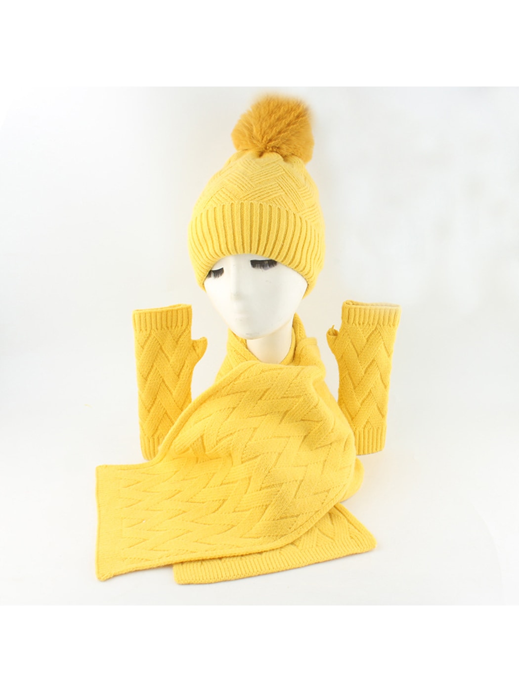 Haila - Women's Winter Scarf Hat Gloves Set