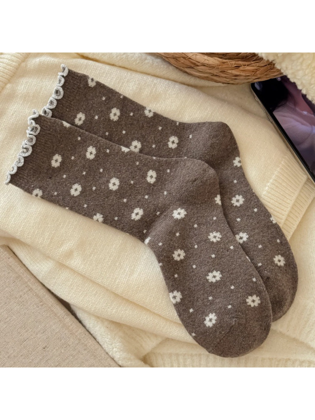 Rufia - Daisy Ruffle Crew Socks