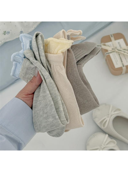 Rufia - Sweet Style Color Block Mid Calf Socks
