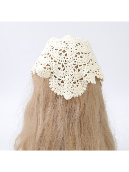 Scarvii Crochet Lace Triangle Hair Scarf